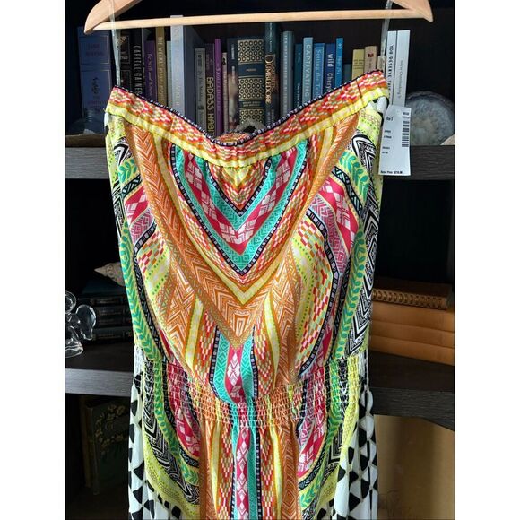 NWT Hale Bob Multicolor Strapless Dress Size Small $218 MSRP - Picture 4 of 6